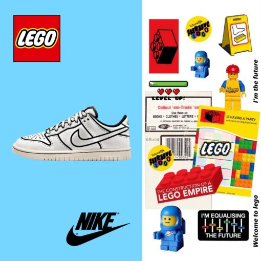 【☆LEGO】나이키 x 레고 덩크 로우 세일 블랙 러시 레드
