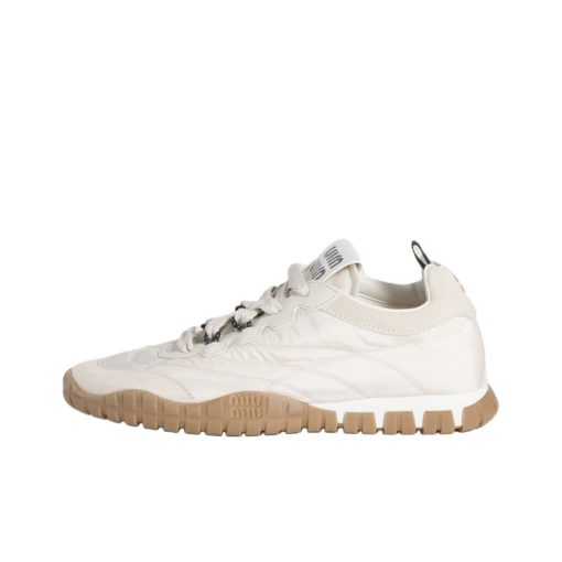 MIU MIU/미우미우 스웨이드 스니커즈  아이보리 5E417E_ZJM_F0304_F_005