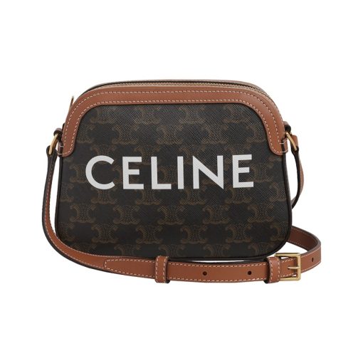 CELINE 가죽 카메라 가방,  어깨 크로스백 S 여성 블랙 브라운