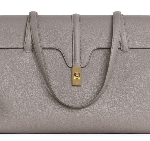 CELINE 16 소가죽 언더암 숄더백, 브리프케이스, 핸드백 L 여성 페블