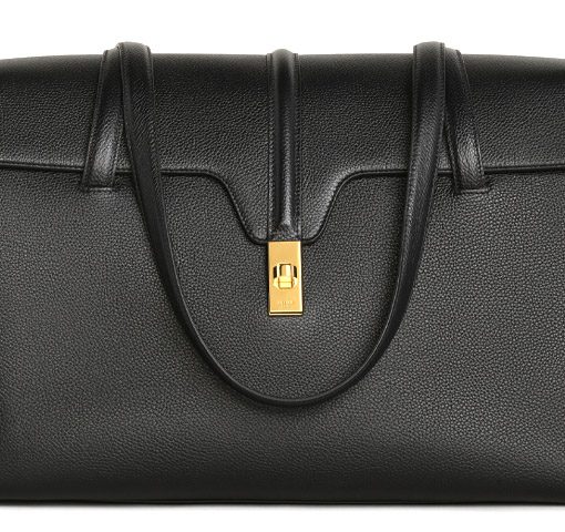 CELINE 소프트 16 소가죽 휴대용 크로스백, 숄더 백 여성 블랙