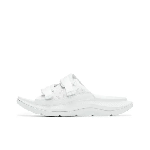 HOKA ONE ONE ORA Luxe 일자 슬리퍼 화이트 1134150-WWH