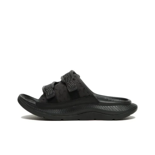 HOKA ONE ONE ORA Luxe 일자 슬리퍼 블랙 1134150-BBLC