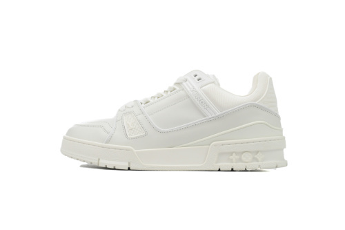 LOUIS VUITTON 트레이너 로우탑 스케이트보드 신발 여성 화이트 1AC29O